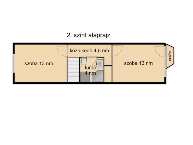 Tágas, napfényes belvárosi lakás